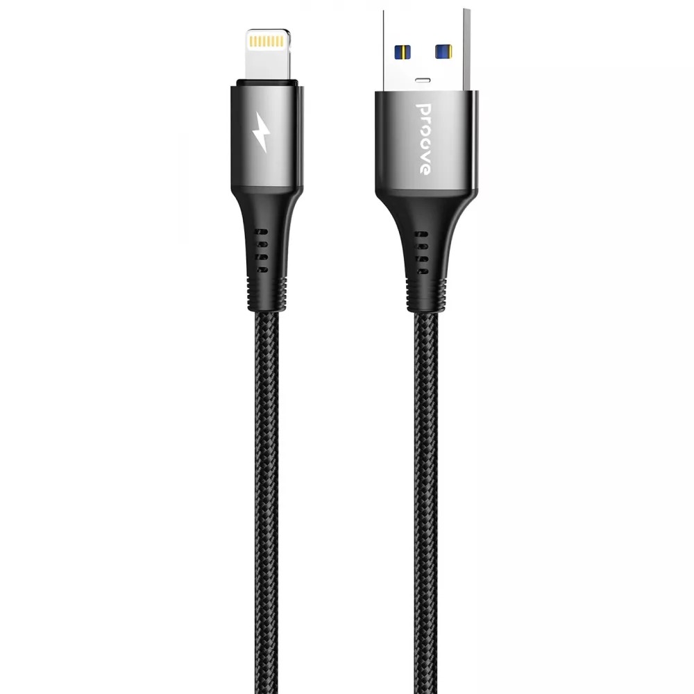 Кабель синхронизации данных Proove WireX USB to Lightning 2.4A 1m Black (CCWX12001201) - Фото 1