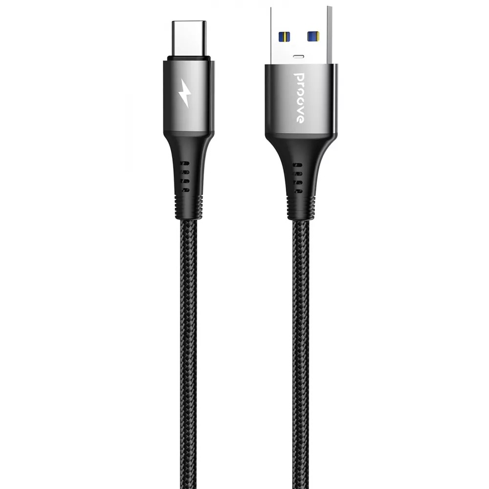 Кабель синхронизации данных Proove WireX USB to Type-C 3A 1m Black (CCWX15001201) - Фото 1