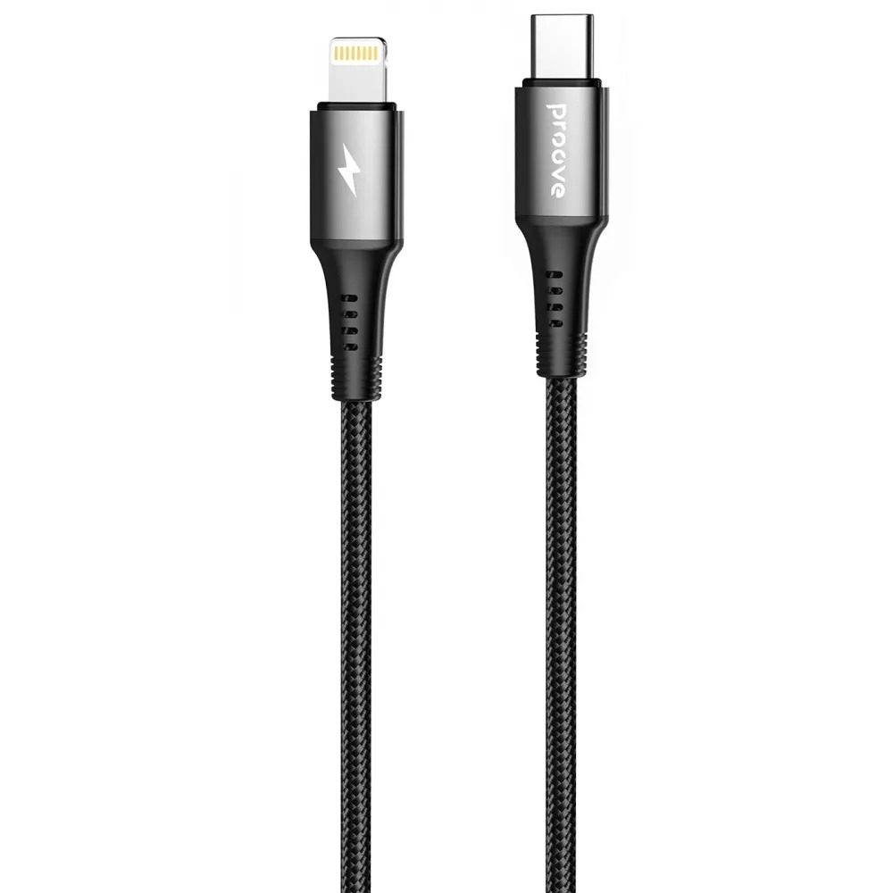 Кабель синхронизации данных Proove WireX Type-C to Lightning 27W 1m Black (CCWX27002101) - Фото 1