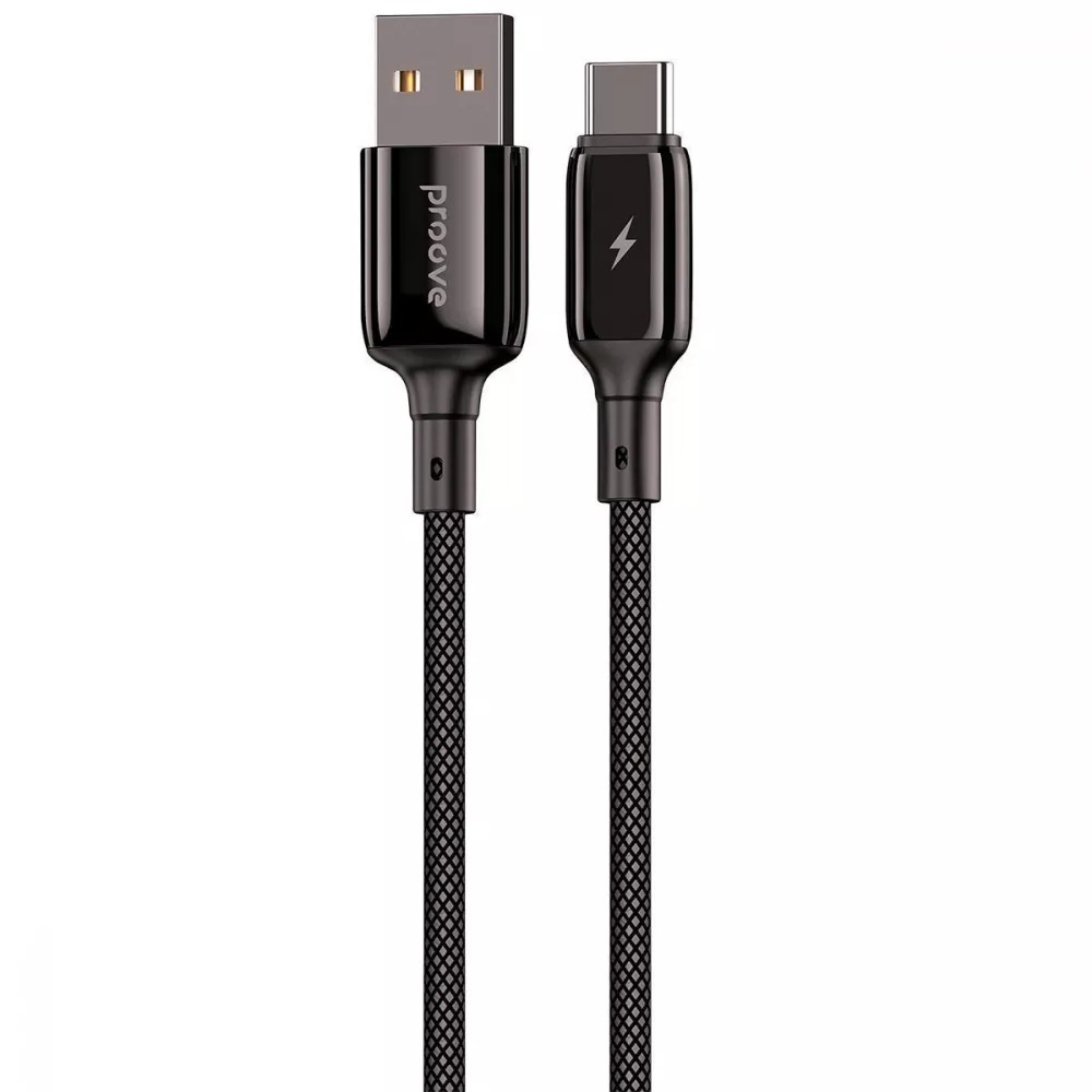 Кабель синхронизации данных Proove Dense Metal USB to Type-C 2.4A 2m Black (CCDM20001221) - Фото 1