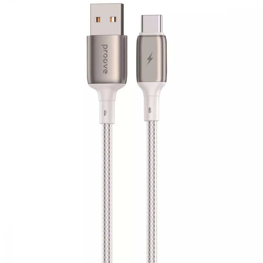 Кабель синхронізації даних Proove Dense Metal USB to Type-C 3A 2m white (CCDM20001222) - Фото 1