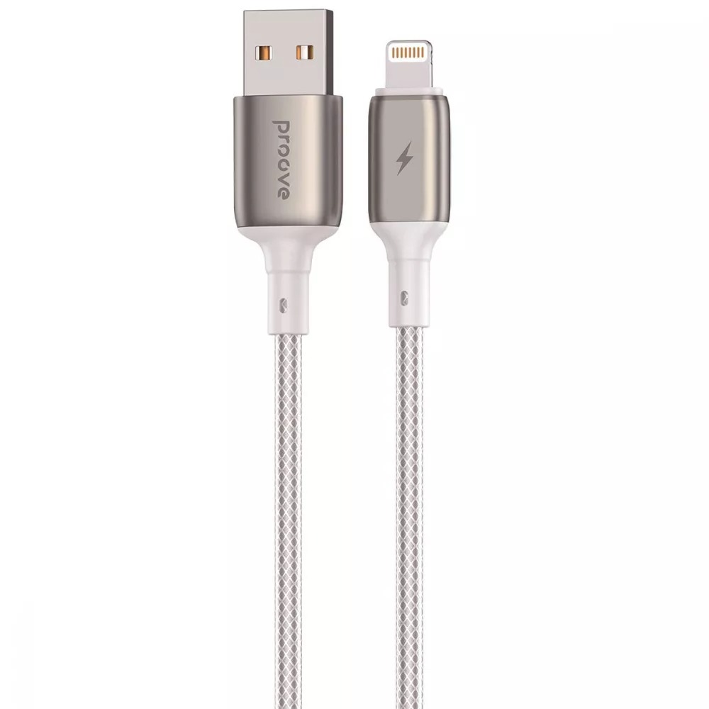 Кабель синхронізації даних Proove Dense Metal USB to Lightning 2.4A (2m) white (CCDM20001122) - Фото 1