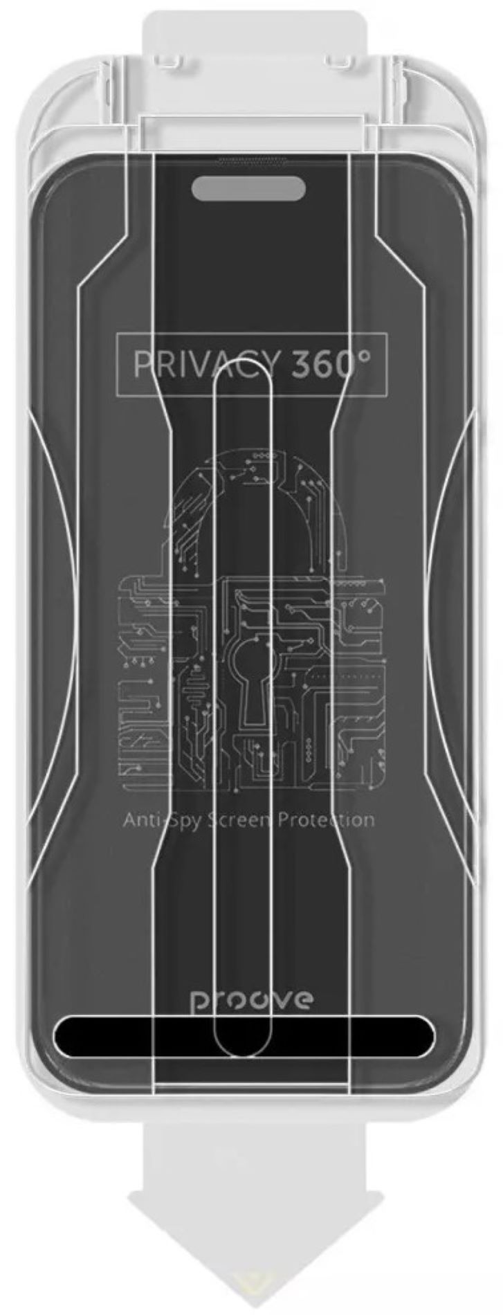 Защитное стекло для смартфона Proove Privacy 360 Installation Box iPhone 16 Pro Max black (PG360I16PM01) - Фото 1