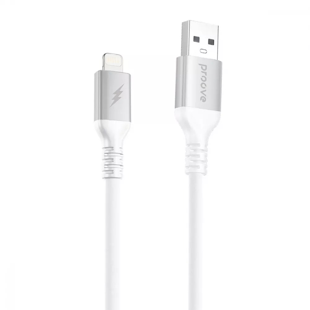 Кабель синхронизации данных Proove ReGen Silicone USB to Lightning 2.4A (1m) white (CCRS15001102) - Фото 1