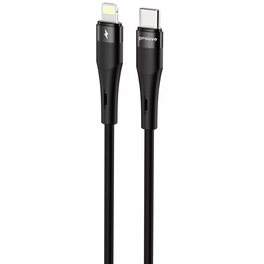 Кабель синхронизации данных Proove Light Silicone Plus Type-C to Lightning 27W 1m Black (CCLS27002101) - Фото 1