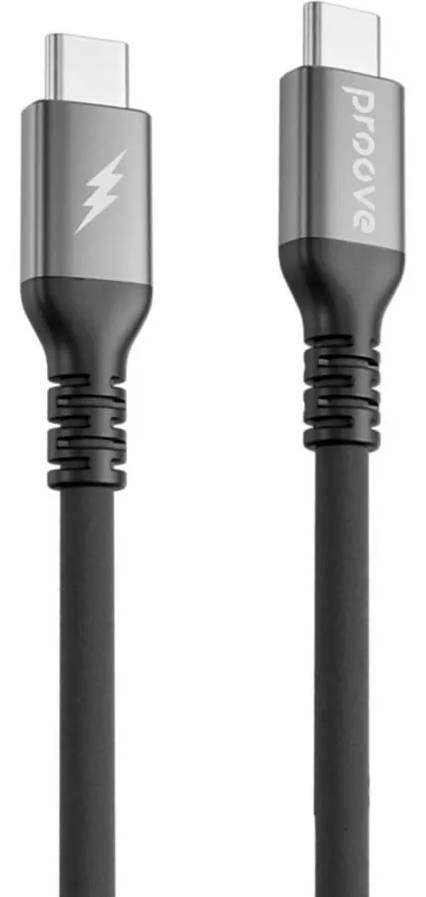 Кабель синхронизации данных Proove ReGen Silicone Type-C to Type-C 60W 1m Black (CCRS60002201) - Фото 1