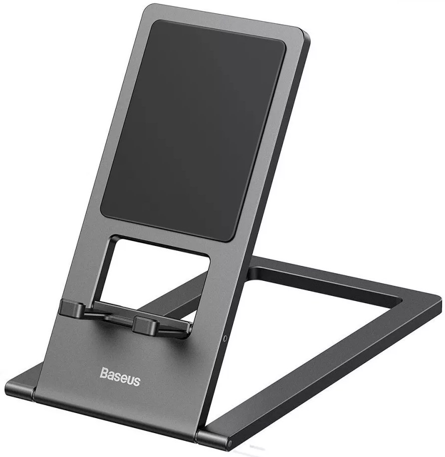 Подставка для мобильного устройства Baseus Foldable Metal Gray (LUKP000013) - Фото 1