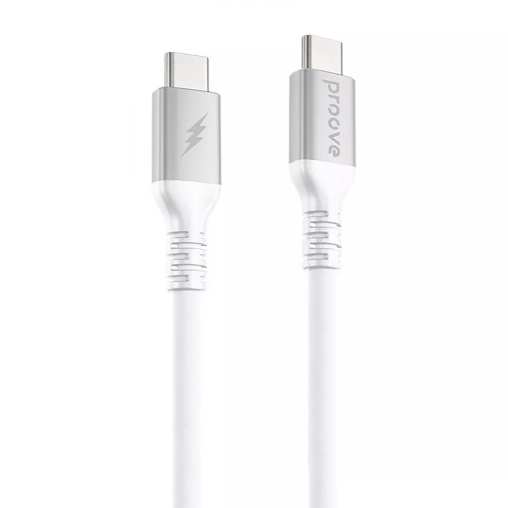 Кабель синхронизации данных Proove ReGen Silicone Type-C to Type-C 60W (2m) white (CCRS60002222) - Фото 1