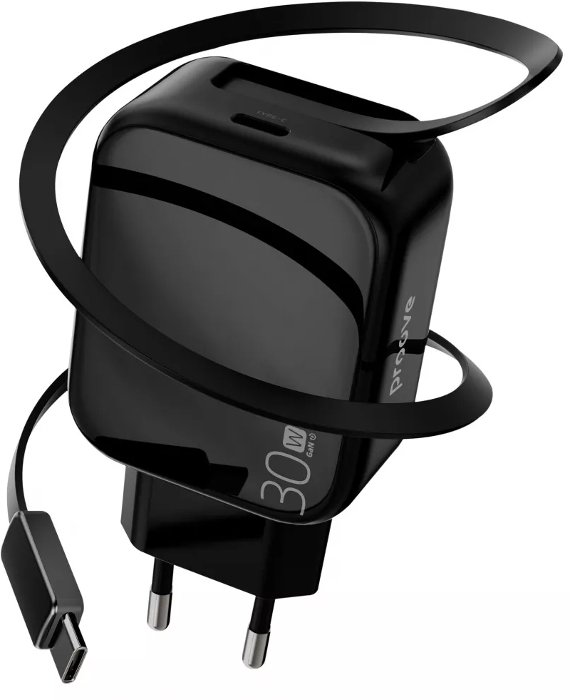 Сетевое зарядное устройство Proove Fixtape GaN Type-C 30W black (WCFP30010201) - Фото 1