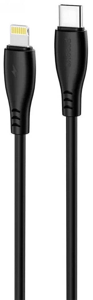 Кабель синхронизации данных Proove Silicone Type-C to Lightning 27W 1м Black (CCSS27002101) - Фото 1