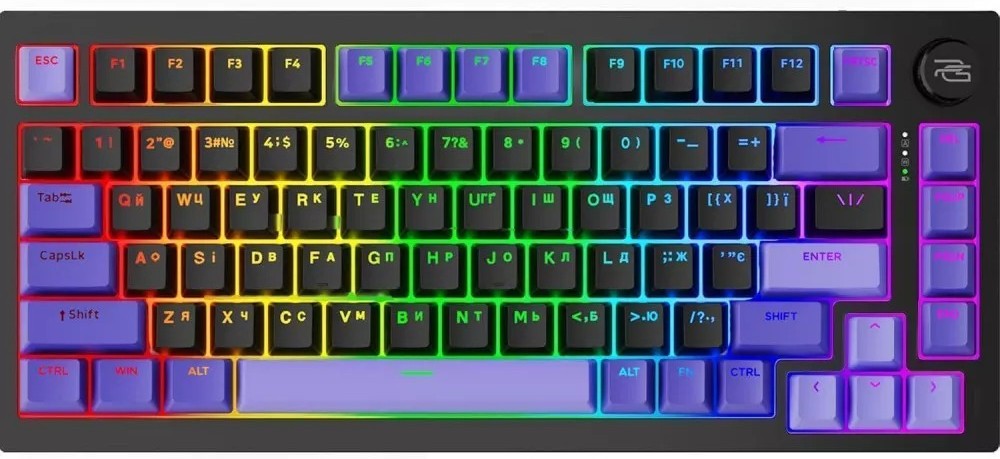 Клавиатура беспроводная игровая Proove Gaming Coupe (Ukraine Layout) Black/Purple (WKCP00022416) - Фото 1