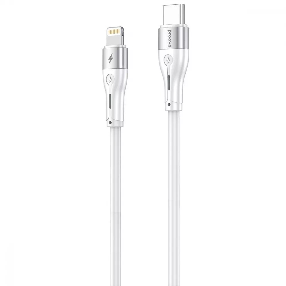 Кабель синхронізації даних Proove Soft Silicone Type-C to Lightning 27W (2m) white (CCSO27002122) - Фото 1