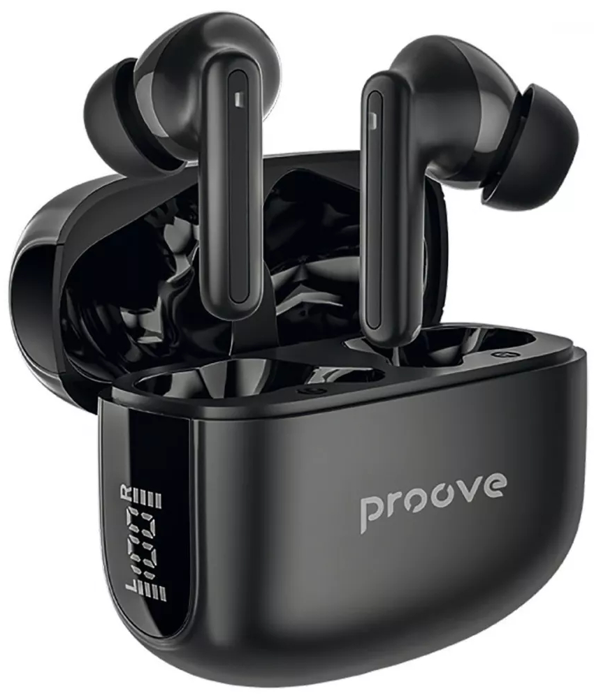 Наушники вкладыши беспроводные TWS Proove Tempo TWS with ANC (APP) black (TWTM0001AP01) - Фото 1