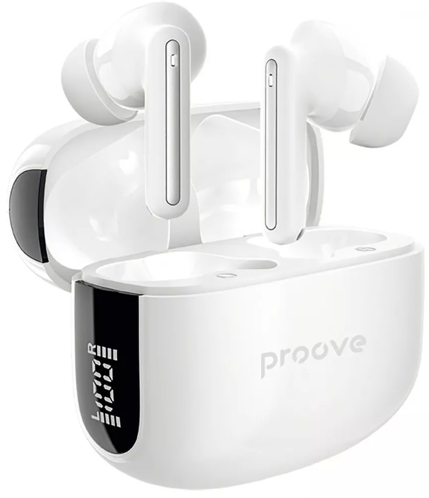 Навушники вкладиші бездротові TWS Proove Tempo TWS with ANC (APP) white (TWTM0001AP02) - Фото 1