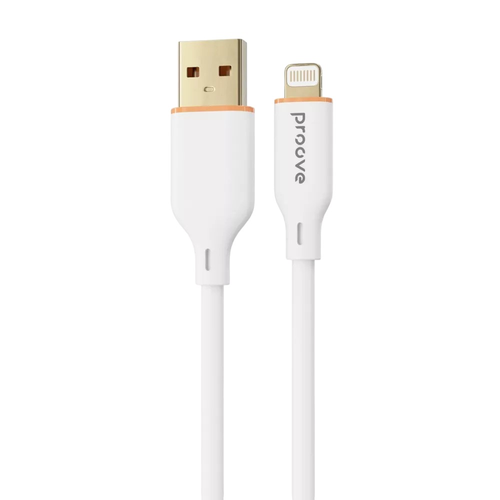 Кабель синхронізації даних Proove Jelly Silicone Lightning 2.4A 1m White (491980003) - Фото 1