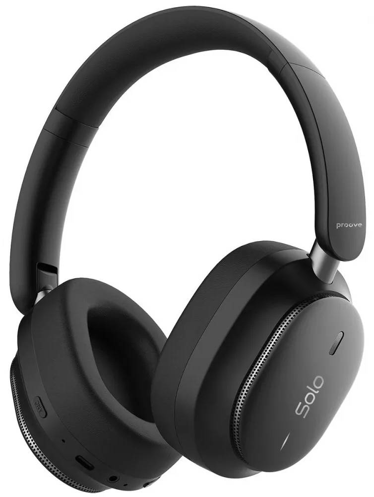 Наушники накладные беспроводные Proove Solo with ANC (APP) Black (HPSL0001AP01) - Фото 1