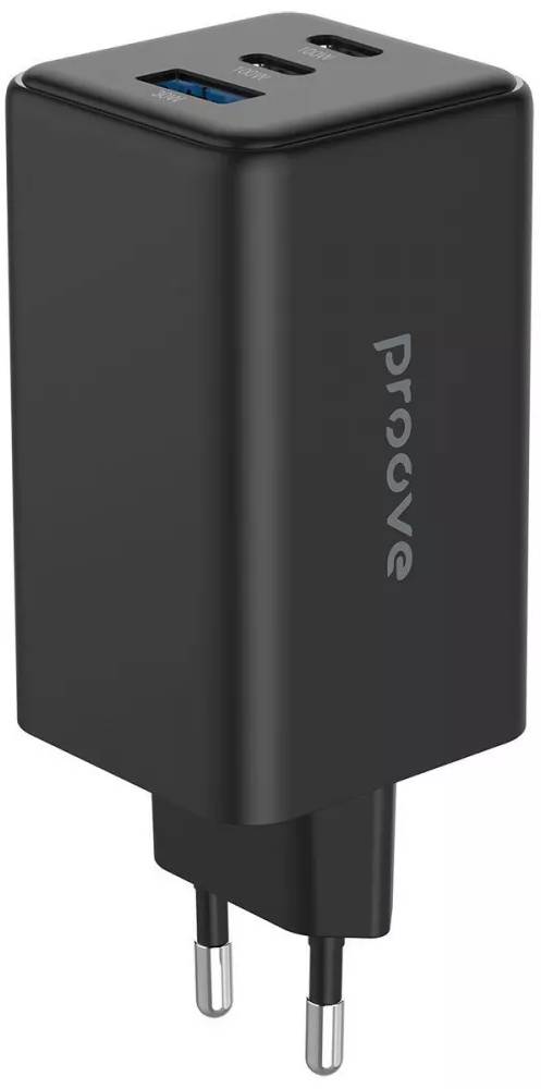 Сетевое зарядное устройство Proove Pocket GaN 100W (2Type-C + USB) Black (WCPG10012201) - Фото 1