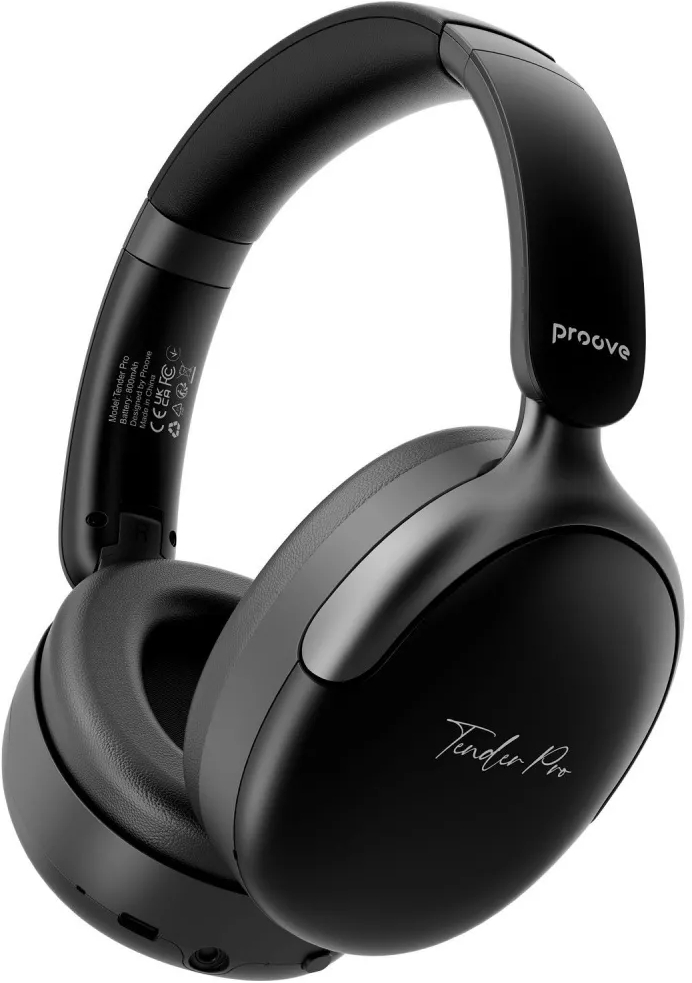 Наушники накладные беспроводные Proove Tender Pro (APP) black (HPTP0001AP01) - Фото 1