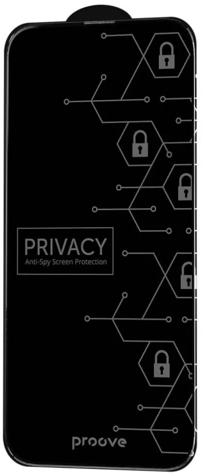 Защитное стекло для смартфона Proove Privacy iPhone 17 Pro black (PGPPRI17P001) - Фото 1