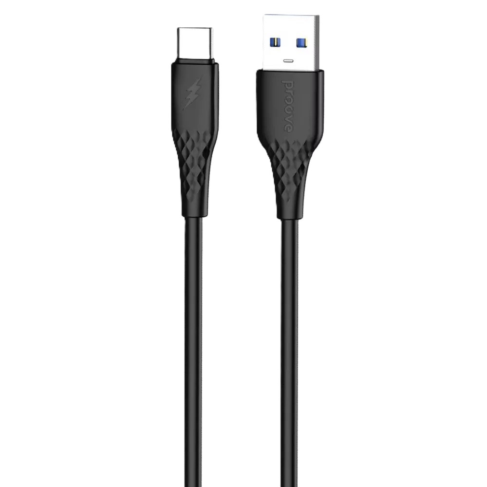 Кабель синхронізації даних Proove GridLine USB to Type-C 3A 1m Black (CCGL15001201) - Фото 1