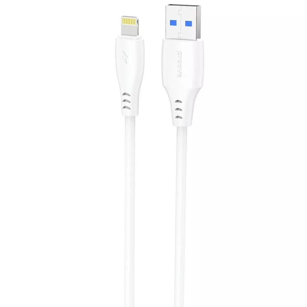 Кабель синхронізації даних Proove Simple Silicone USB to Lightning 2.4A 2m White (CCSS12001122) - Фото 1