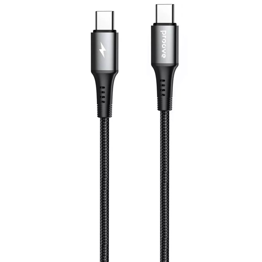 Кабель синхронізації даних Proove WireX Type-C to Type-C 60W 1m Black (CCWX60002201) - Фото 1