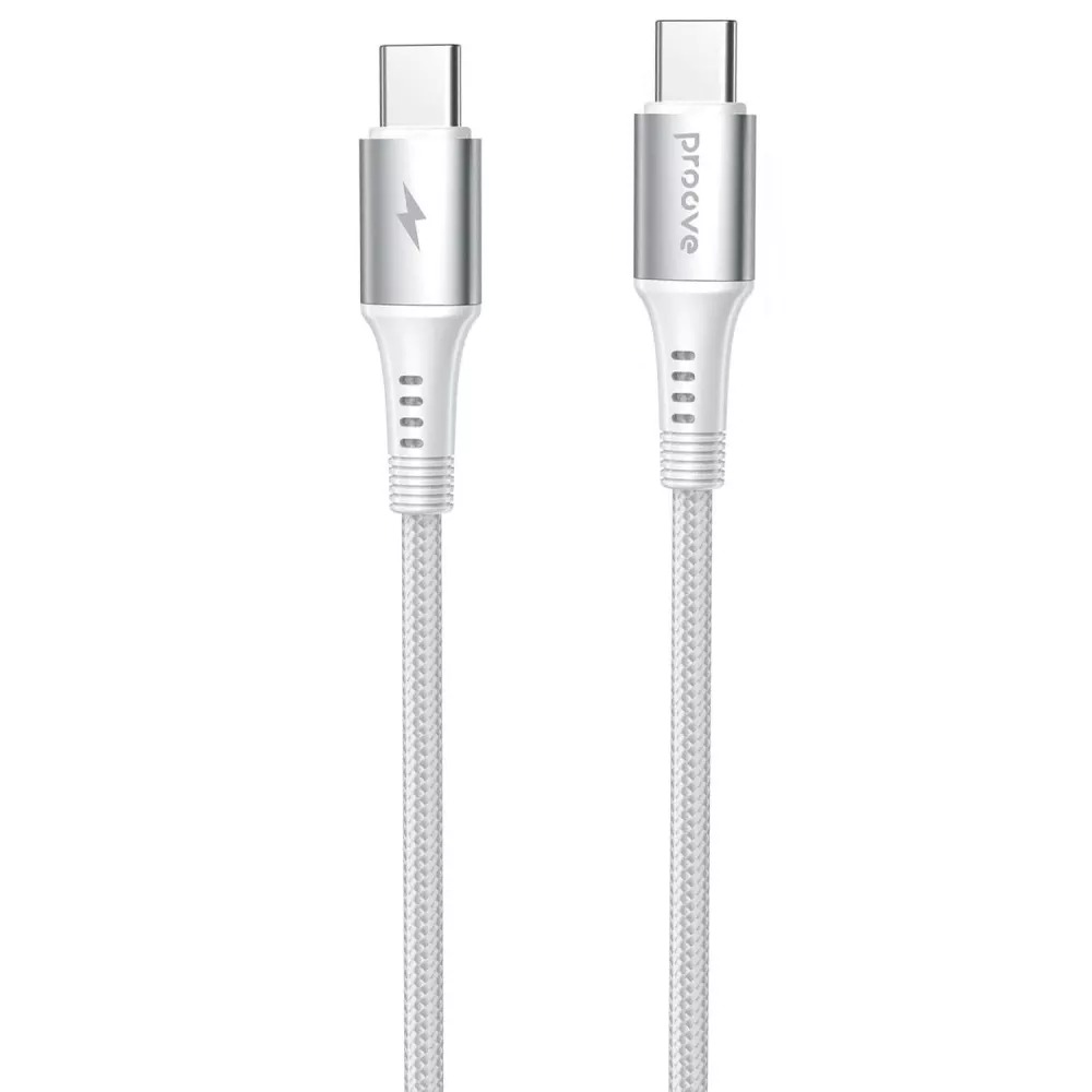 Кабель синхронізації даних Proove WireX Type-C to Type-C 60W (1m) white (CCWX60002202) - Фото 1