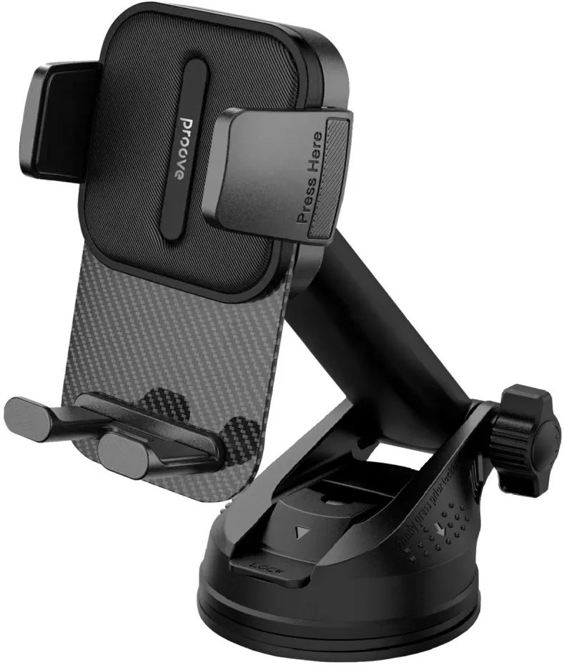 Автодержатель Proove Carbon Clamp Suction Type Car Mount Black (CHCNS0000001) - Фото 1