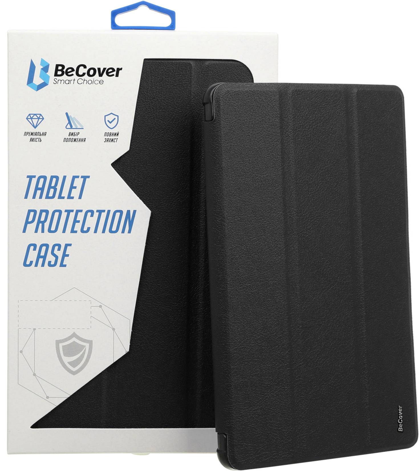 Чехол для планшета Becover Tri Fold Soft TPU с креплением Apple Pencil для Apple iPad 10.9" (2022/2024)/iPad (А16) 2025 11" Black (708459) - Фото 1