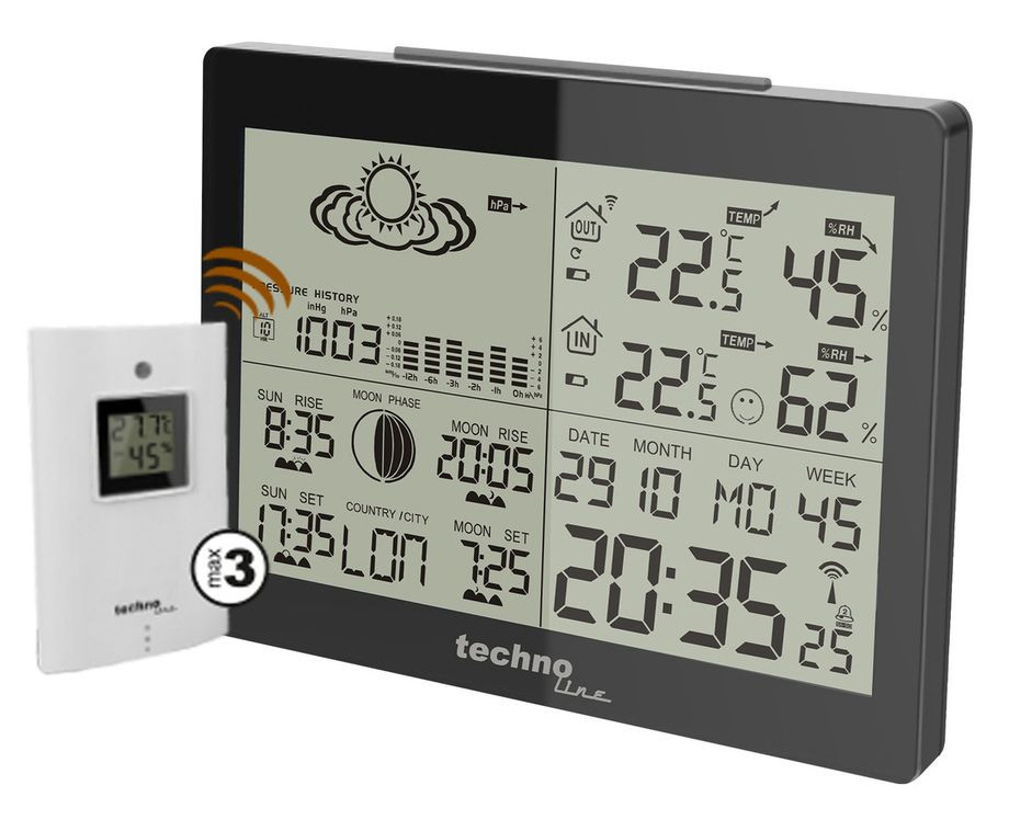 Метеостанция Technoline Black (WS6760) - Фото 1