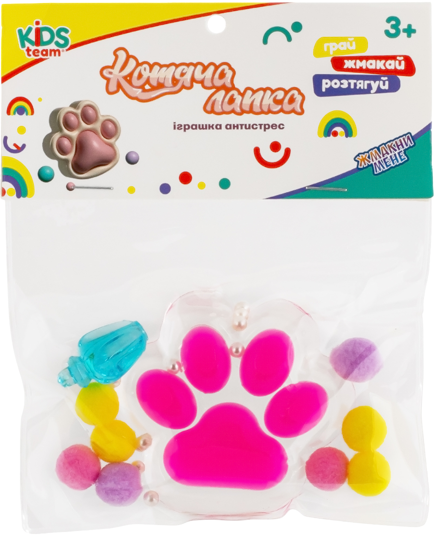Сквиш Kids Team Кошачья лапка малиновая (CKS-FB-60971_1) - Фото 1