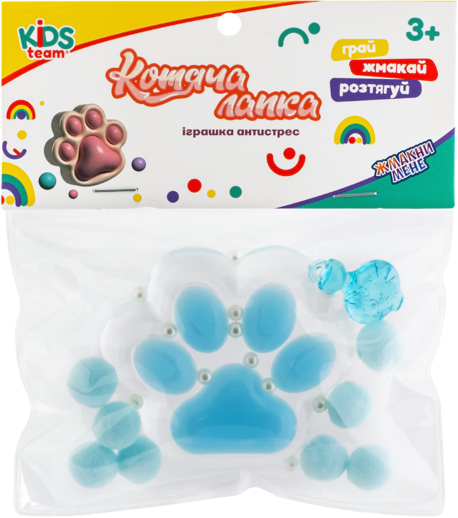 Сквиш Kids Team Кошачья лапка голубая (CKS-FB-60971_3) - Фото 1