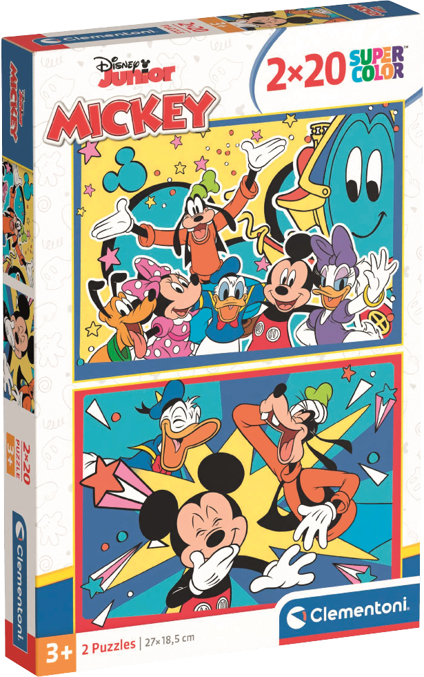 Купить Пазлы (3-4 года) Clementoni Mickey and Friends 2 шт. по 20 эл. (24791) - Фото 1 Пазлы (3-4 года) Clementoni Mickey and Friends 2 шт. по 20 эл. (24791) - Фото 1
