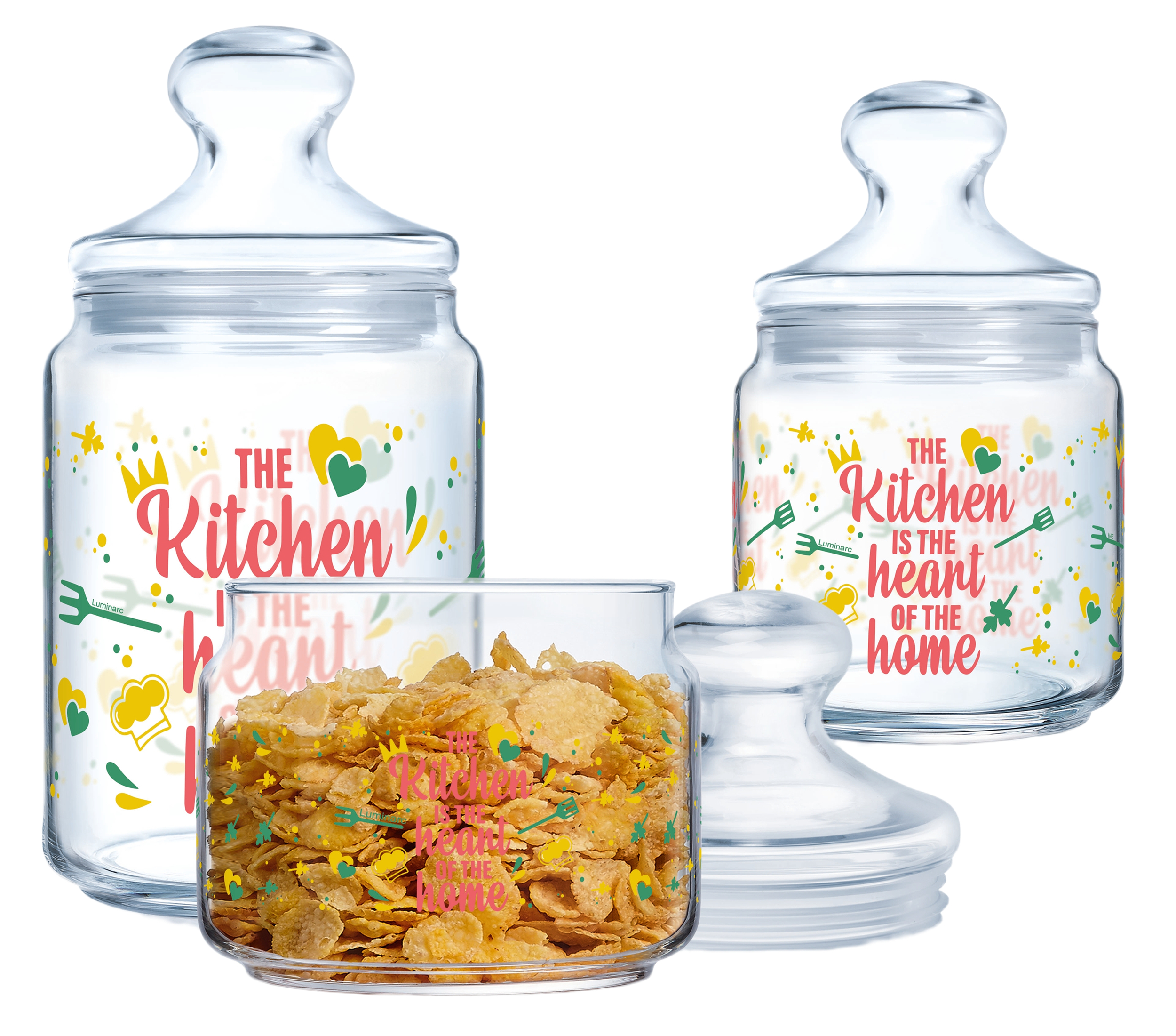 Купить Набор емкостей для сыпучих Luminarc CLUB HEART OF HOME 1 л (X2217) - Фото 1 Набор емкостей для сыпучих Luminarc CLUB HEART OF HOME 1 л (X2217) - Фото 1