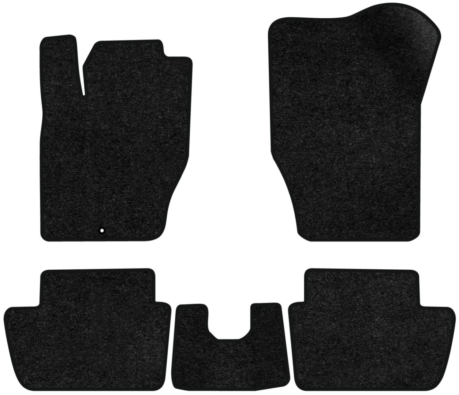 Коврики ворсовые в салон авто EVAtech Standard для Citroen C4 (L) (1 clip) 2004-2010 1 поколение Coupe EU черный кант CN11134C5CP1VEB - Фото 1