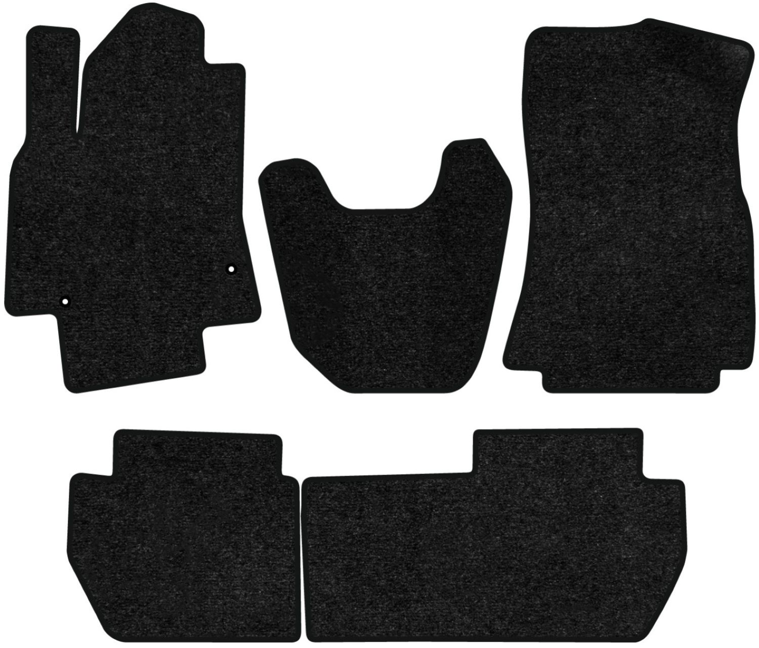 Коврики ворсовые в салон авто EVAtech Standard для Citroen Berlingo (B9) (without armrest) 2008-2018 2 поколение Minivan EU черный кант CN13508PR5CP2VEB - Фото 1