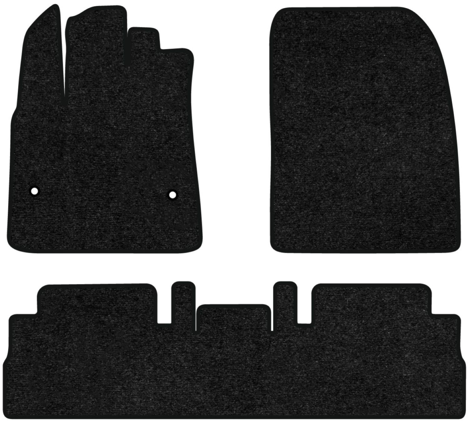 Коврики ворсовые в салон авто EVAtech Standard для Citroen Berlingo (K9) XL without armrest 2018 3 поколение Minivan EU черный кант CN43768Z3AV2VEB - Фото 1