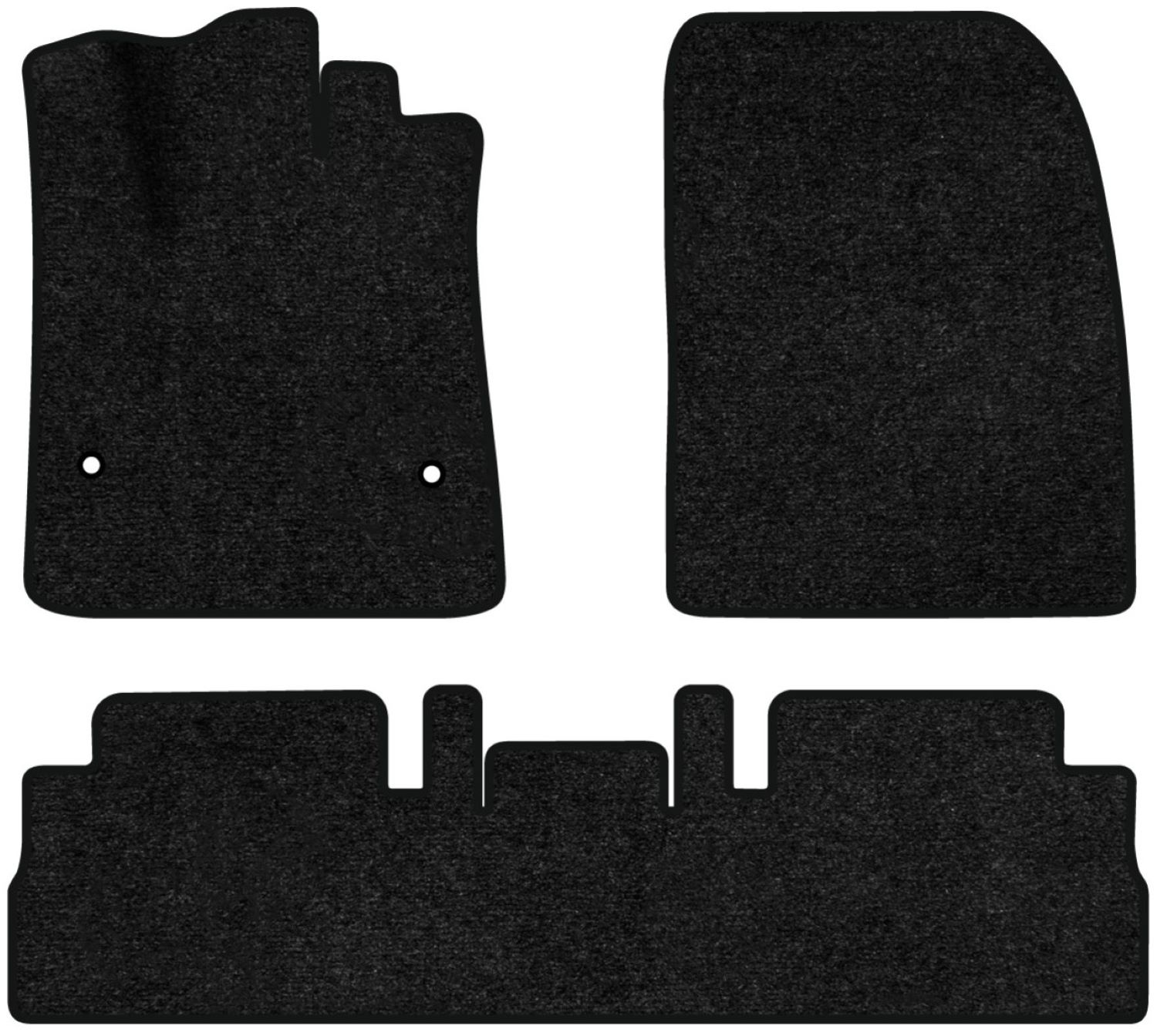 Коврики ворсовые в салон авто EVAtech Standard для Citroen Berlingo (K9) XL without armrest 2018 3 поколение Minivan EU черный кант CN43768ZD3AV2VEB - Фото 1