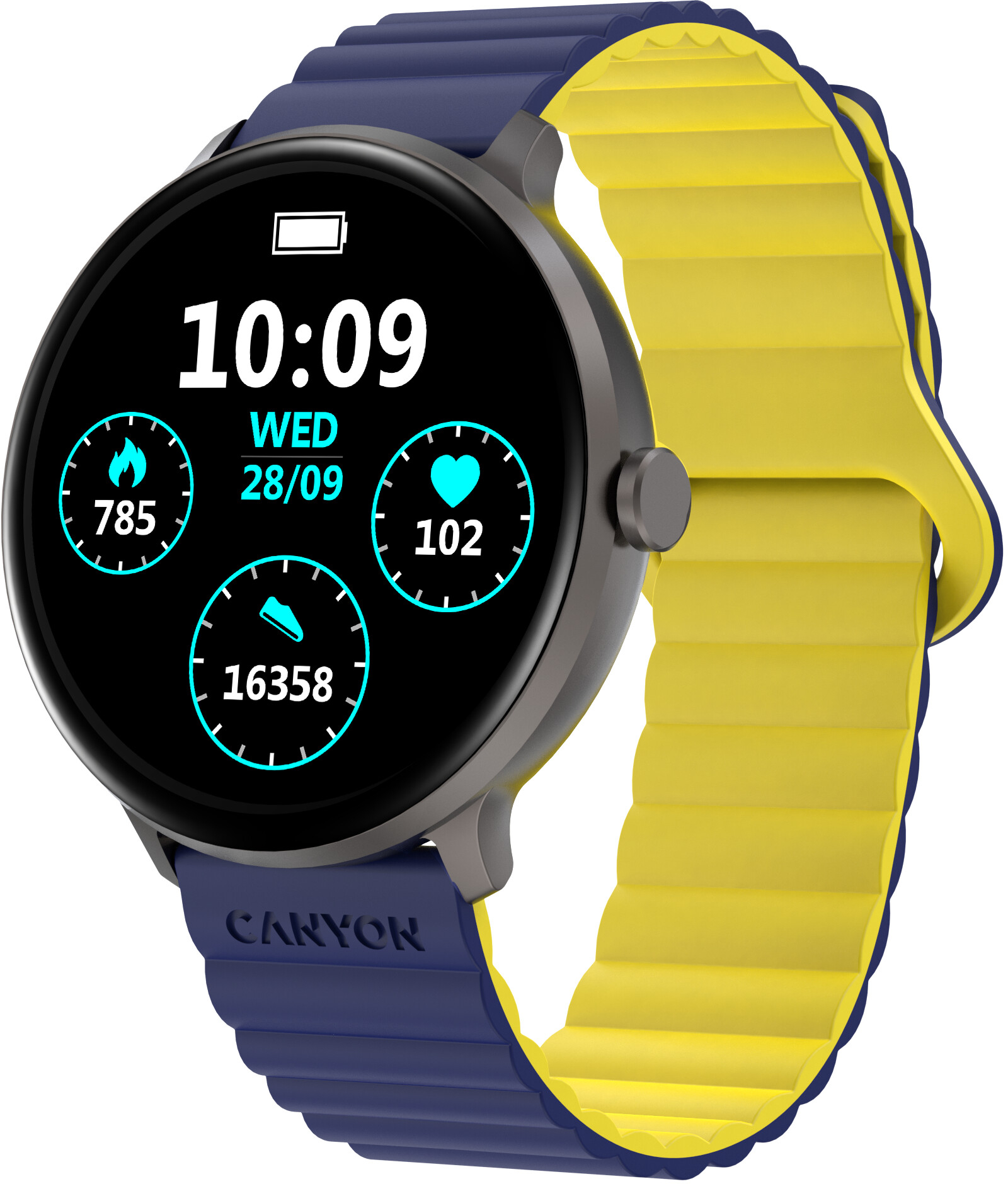 Смарт-часы Canyon Jacky SW-69 Blue Yellow (CNS-SW69BL) - Фото 1