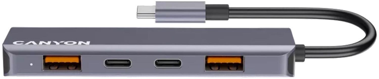 Хаб USB Canyon DS-18 5in1 USB-C Grey (CNS-TDS18) - Фото 1