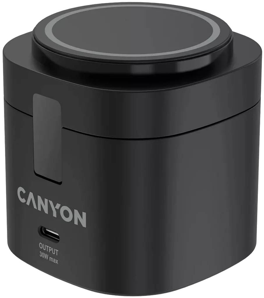 Беспроводное зарядное устройство Canyon OnCharge 405 с адаптером в комплекте 4-в-1 Black (CNS-WCS405B) - Фото 1