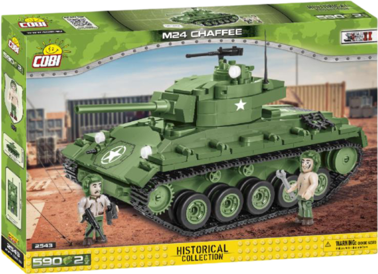 Пластиковый конструктор Cobi Вторая Мировая Война Танк M24 Чаффи 590 деталей (COBI-2543) - Фото 1