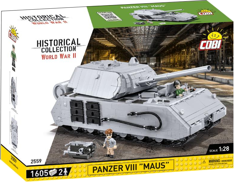 Пластиковый конструктор Cobi Танк Maus 1:28 1605 деталей (COBI-2559) - Фото 1