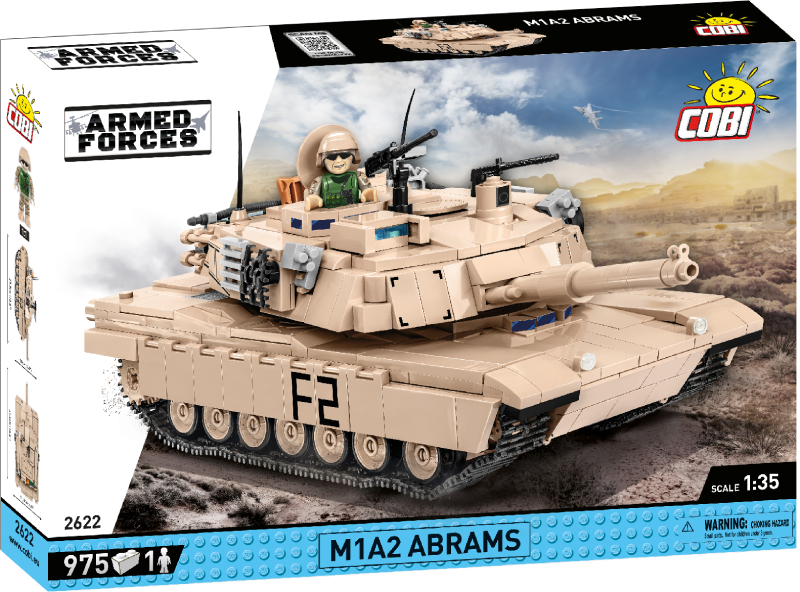 Пластиковый конструктор Cobi Танк M1A2 Абрамс 975 деталей (COBI-2622) - Фото 1