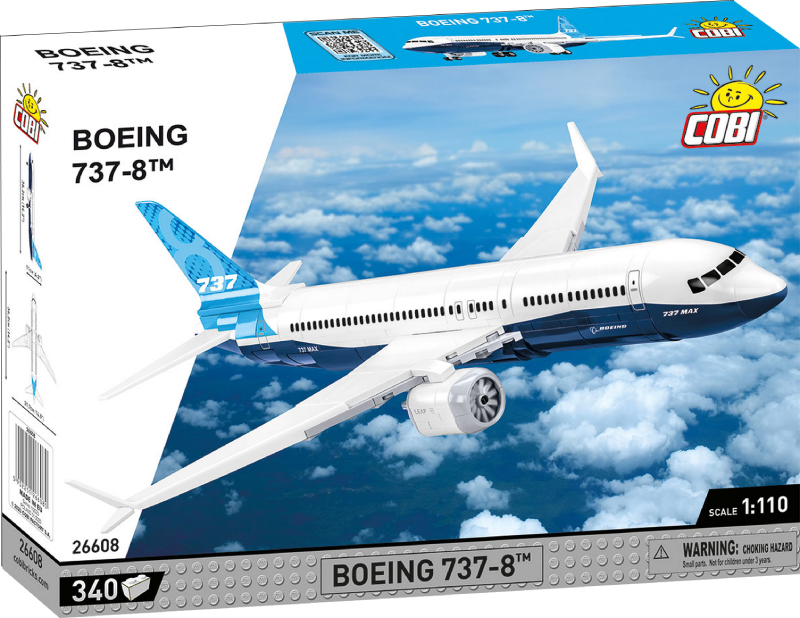 Пластиковый конструктор Cobi Боинг 737-8 1:110 340 деталей (COBI-26608) - Фото 1