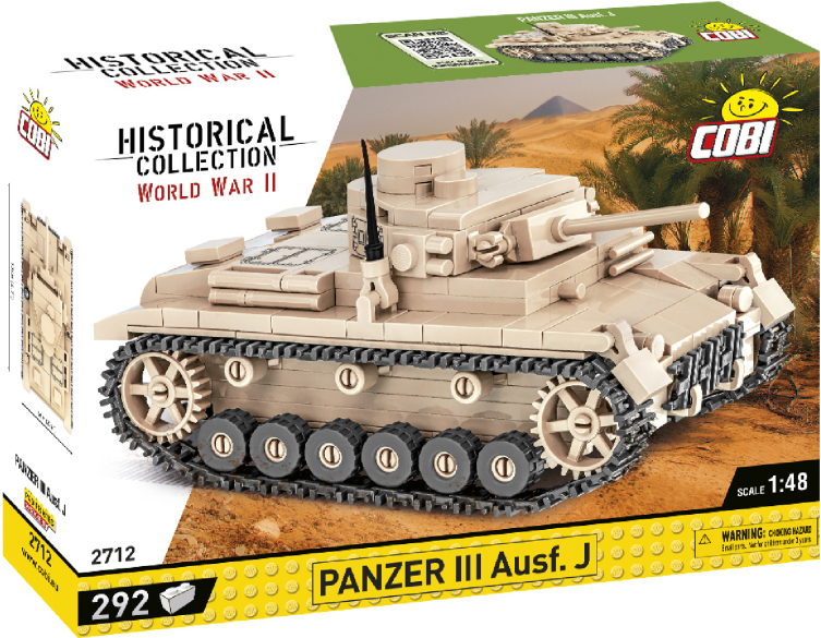 Пластиковый конструктор Cobi Вторая Мировая Война Танк Panzer III 292 деталей (COBI-2712) - Фото 1