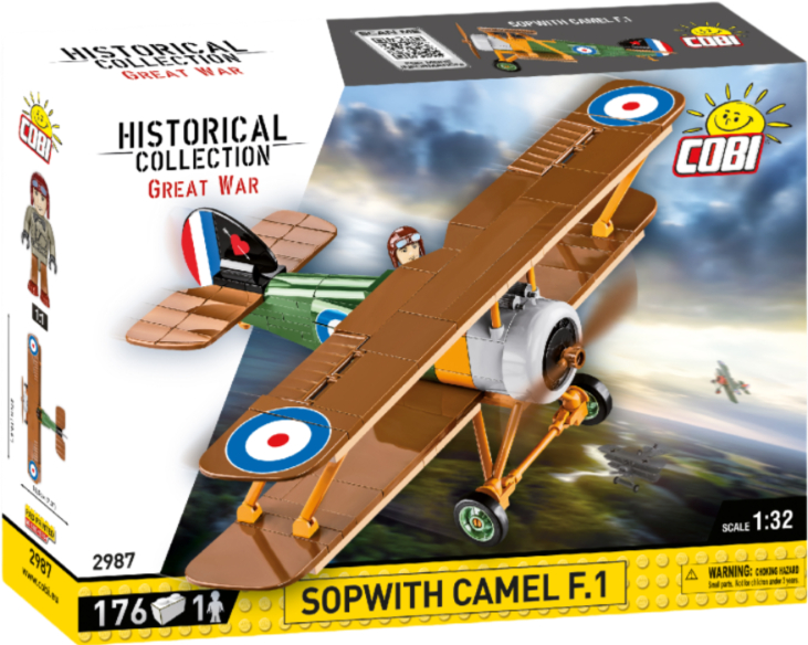 Пластиковый конструктор Cobi Первая Мировая Война Самолет Сопвич Кэмел F1 176 деталей (COBI-2987) - Фото 1