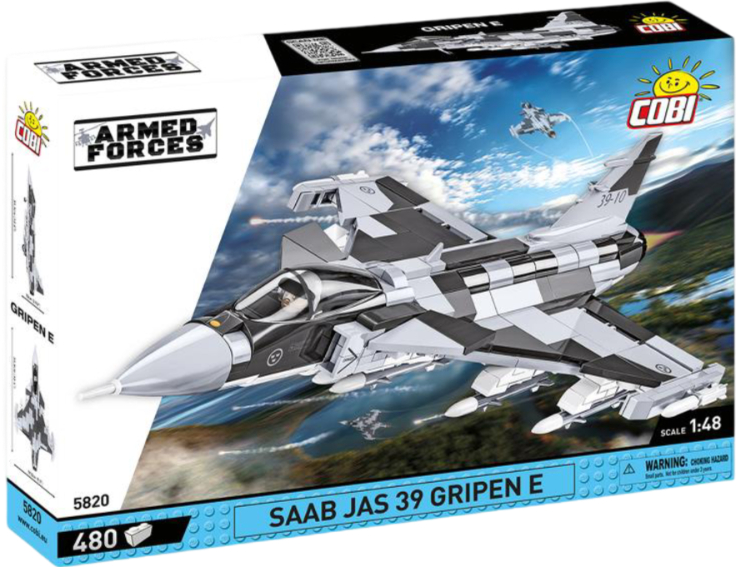 Пластиковый конструктор Cobi Самолет SAAB JAS 39 Gripen E 480 деталей (COBI-5820) - Фото 1