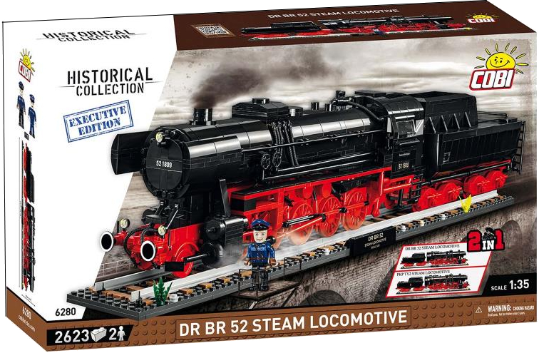 Пластиковый конструктор Cobi Локомотив DR BR Class 52 Эксклюзивный набор 1:35 2623 деталей (COBI-6280) - Фото 1