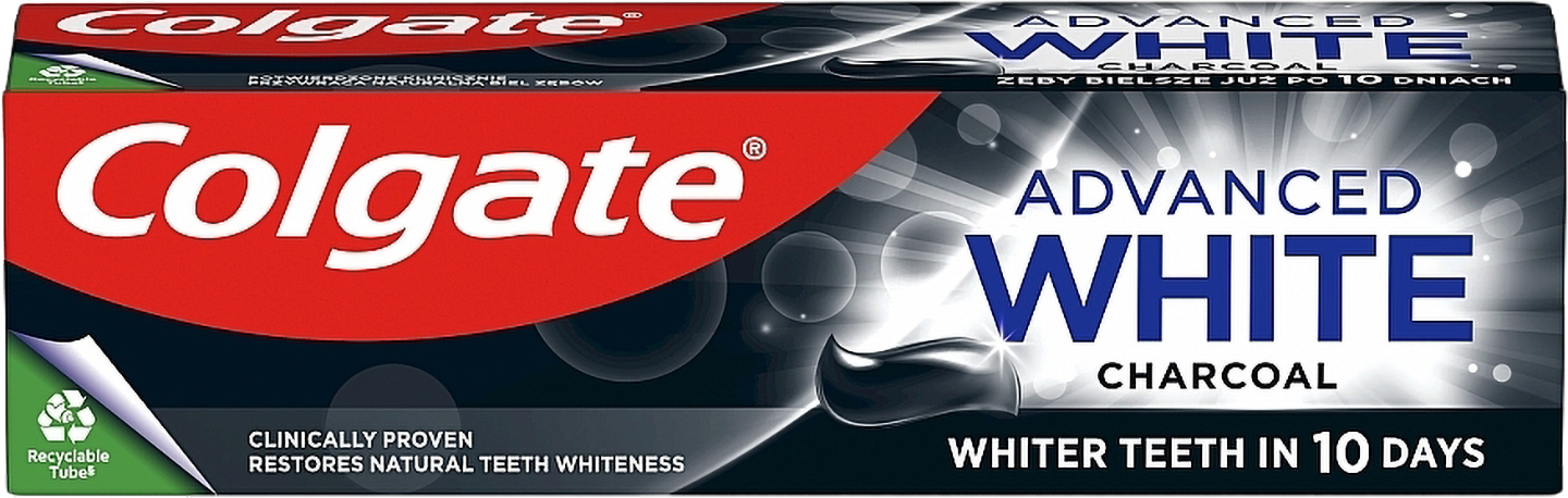 Зубная паста Colgate Advanced White Charcoal 75 мл - Фото 1